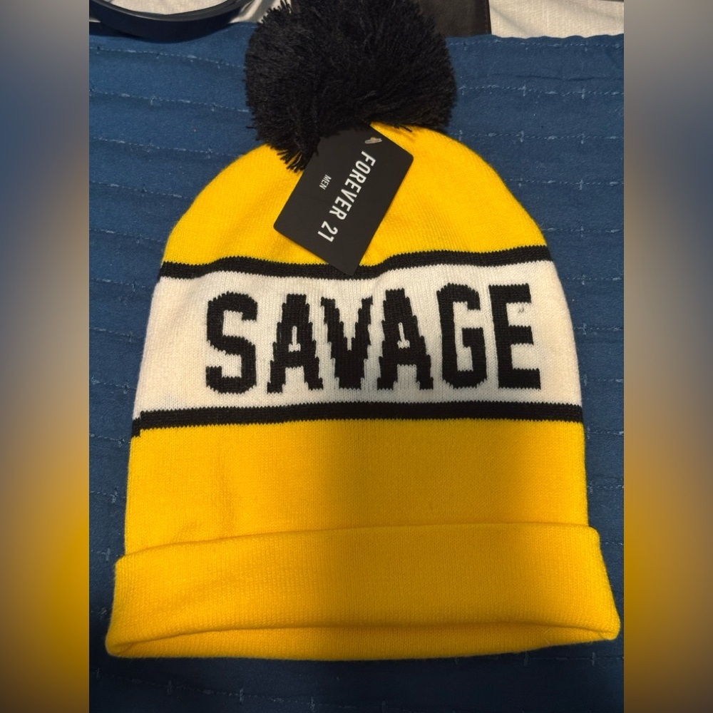 Forever 21‎ Yellow and Black Hat Bold Design